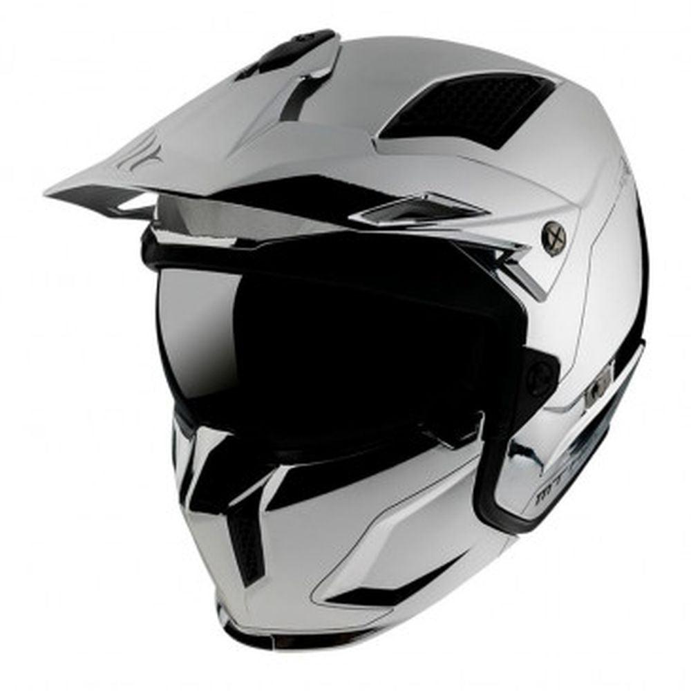 CASQUE TRIAL MT STREETFIGHTER SV - Coloris Argent - Ulys Green